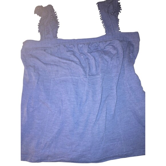 Style & Co Women's Embroidered Flutter-Strap Tank Top Navy Size Large - Picture 6 of 7